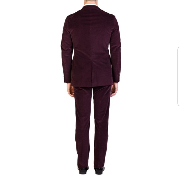 Prada cotton corduroy purple two button suit 50R - Picture 4 of 8